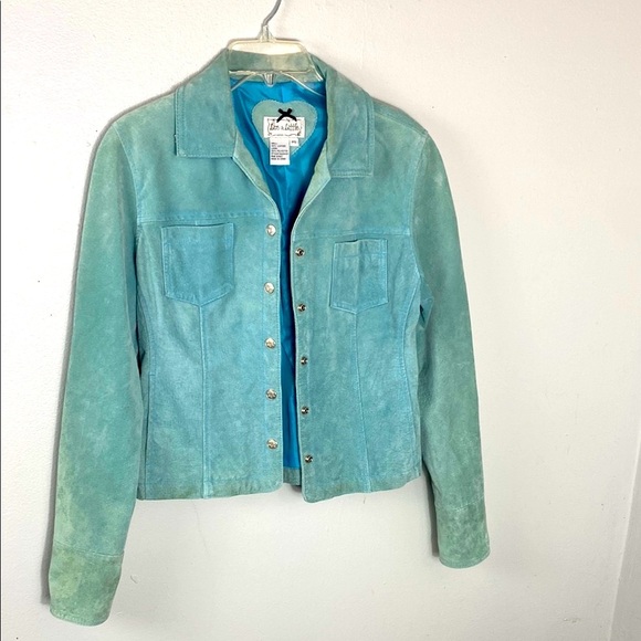 Live a Little Blue Blazer Suede-Like Jacket - Picture 3 of 16